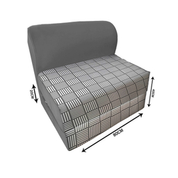 مبل تختخواب شو یک نفره نوپه هوم مدل تشک شو طرح مینیمال حصیری کد M1096