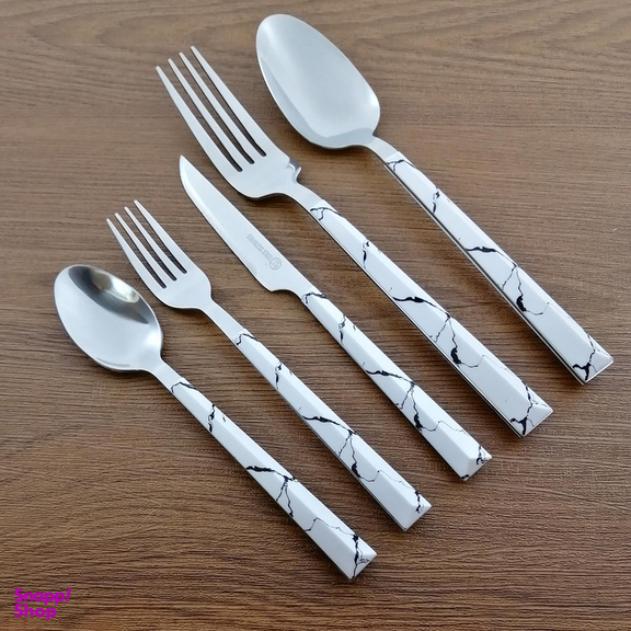 سرویس قاشق و چنگال 33 پارچه مدل ماربل