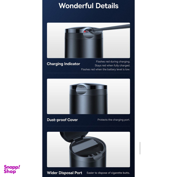 زیر سیگاری خودرو بیسوس مدل Premium 2 Series YHG-01