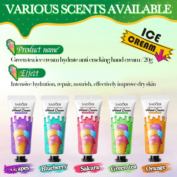 کرم مرطوب کننده سادور مدل بستنی حجم 20 میلی لیتر مجموعه 5 عددی