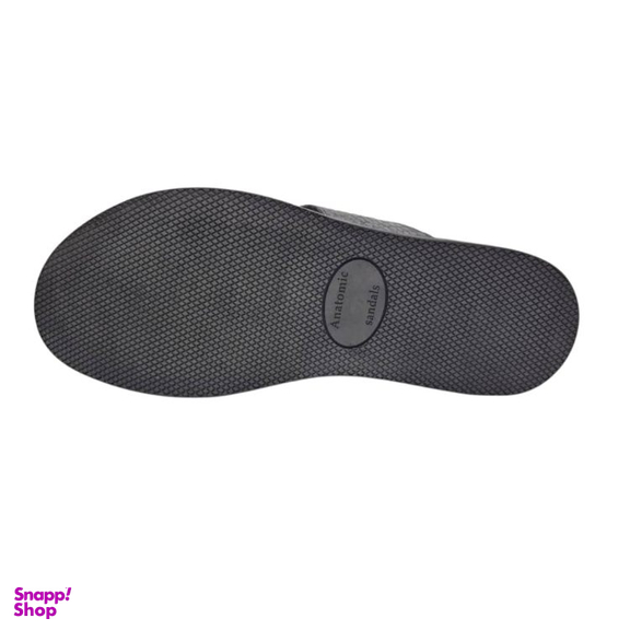 صندل طبی مردانه چرم ریباری مدل H115 رنگ مشکی