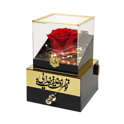 باکس گل رز جاودان مدل موزیکال طرح خلقت
