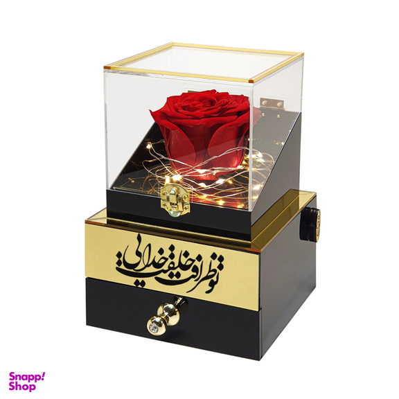 باکس گل رز جاودان مدل موزیکال طرح خلقت
