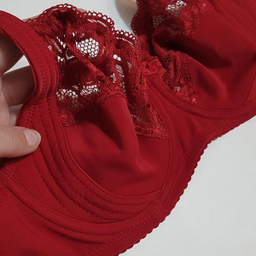 سوتین زنانه اما مدل فنردار دانتل کد 4921-3100 رنگ قرمز