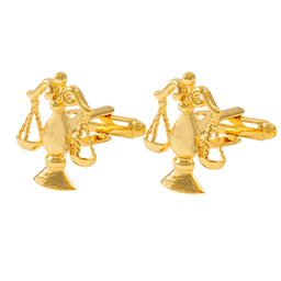 دکمه سردست مردانه زرکات طرح ترازو عدالت مدل C133