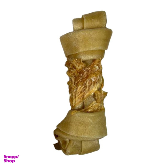 تشویقی سگ شهر پت مدل ایز گود استخوان گره ای دورپیچ مرغ طول 12 سانتی متر