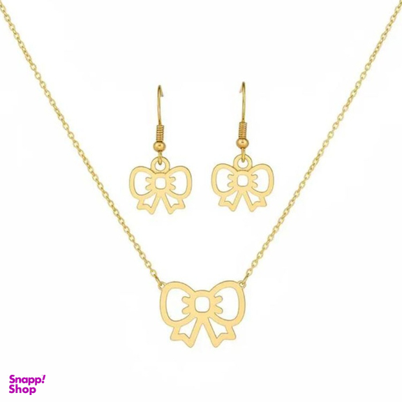 نیم ست طلا 18 عیار زنانه طرح پروانه کد A03