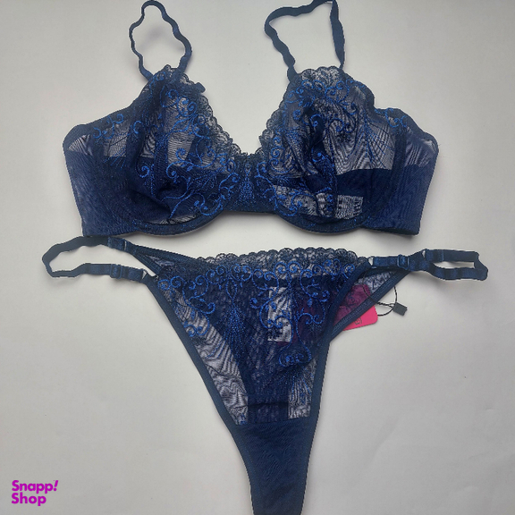 ست سوتین و شورت زنانه برتا کد 2020NY رنگ سرمه ای