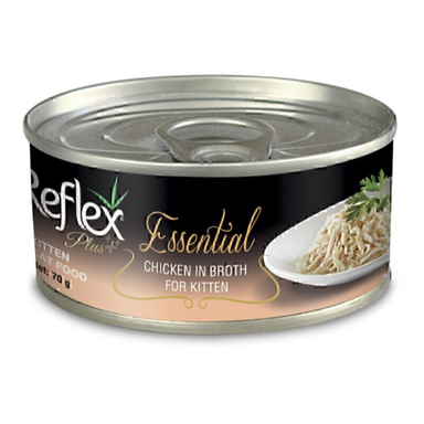 کنسرو بچه گربه رفلکس پلاس مدل Reflex Plus Kitten Can Food With Chicken با طعم مرغ در آب گوشت وزن 70 گرم