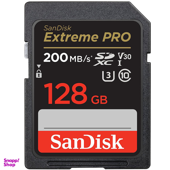 کارت حافظه SDXC سن دیسک مدل Extreme Pro V30 کلاس 10 استاندارد UHS-I U3 سرعت 200 مگابایت بر ثانیه ظرفیت 128 گیگابایت