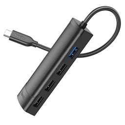 هاب USB چهار پورت Type-C هوکو مدل HB41 طول 20 سانتی متر