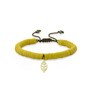 دستبند طلا 18 عیار زنانه مدوپد طرح برگ کد DM15897