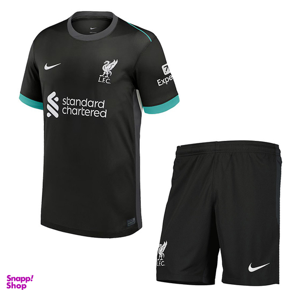 ست تیشرت و شلوارک ورزشی پسرانه مدل لیورپول Away 2025
