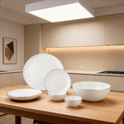 سرویس غذاخوری اپال 26 پارچه دسینی مدل دیوالی خط طلا اقتصادی