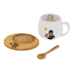 ست ماگ مکنوس کد 1008 همراه با قاشق و زیرلیوانی