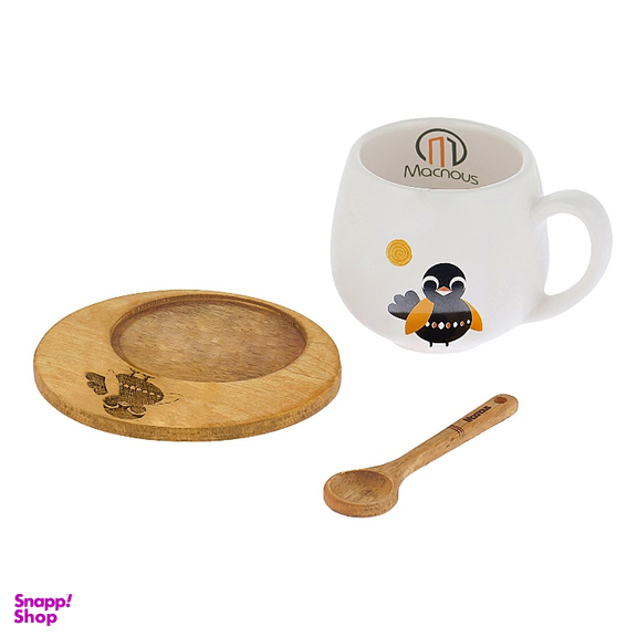 ست ماگ مکنوس کد 1008 همراه با قاشق و زیرلیوانی