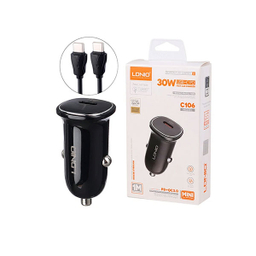 شارژر فندکی 30 وات الدینیو مدل C106 پورت Type-C