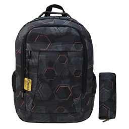 کیف مدرسه رسپینا اسپرت طرح شش ضلعی مدل hexagon با جامدادی
