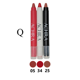 رژ لب جامد جامد مخملی آچرا مدل Q مجموعه 3 عددی