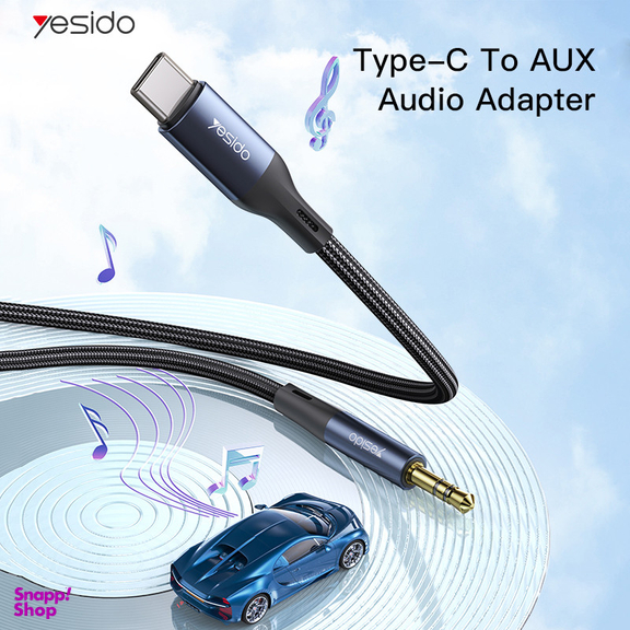 کابل تبدیل USB-C به AUX یسیدو مدل YAU-36 طول 1 متر