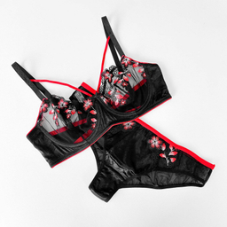 ست شورت و سوتین زنانه نوشه پوش مدل توری کد 88811