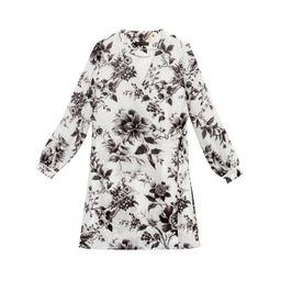 پیراهن زنانه برنس مدل ملورا رنگ مشکی سفید