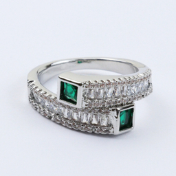 انگشتر دخترانه دولاین فول نگین کد 407044018