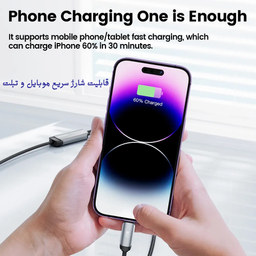 کابل تبدیل USB-C به USB-C/Lightning توکی مدل TXCYL-BS0G طول 1.2 متر