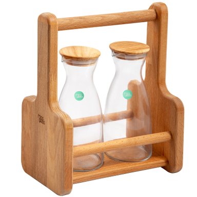 بطری میس گلس مدل فراست پایه دار مجموعه 2 عددی