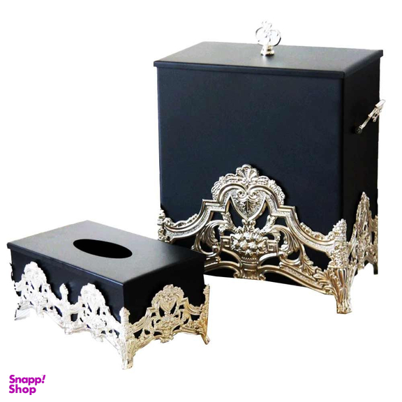 ست سطل زباله و دستمال کاغذی سالینو کد 305-307