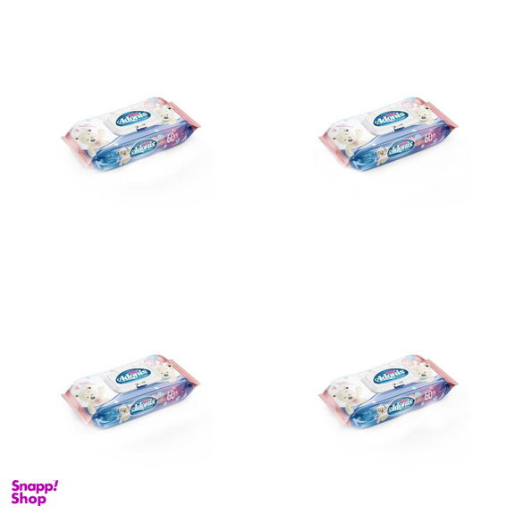 دستمال مرطوب کودک آدونیس مدل بیبی مجموعه 4 عددی