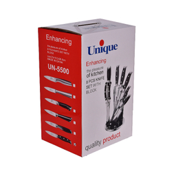 سرویس چاقو آشپزخانه 8 پارچه یونیک طرح 2 کد 5500