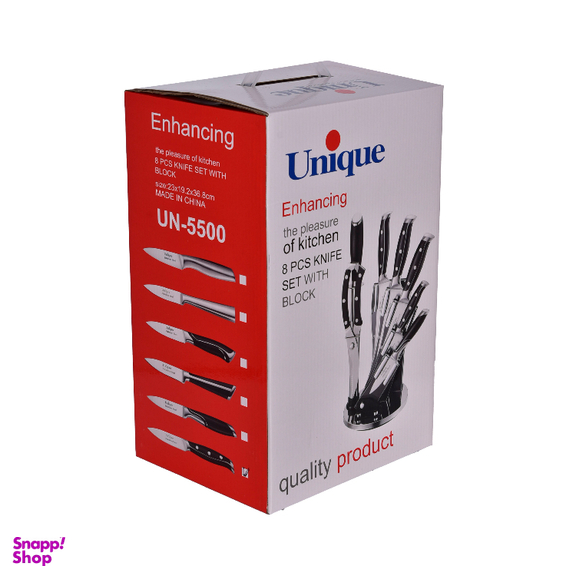 سرویس چاقو آشپزخانه 8 پارچه یونیک طرح 2 کد 5500