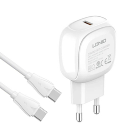 آداپتور شارژر 27 وات الدینیو مدل A1206C به همراه کابل تبدیل USB-C