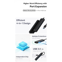 هاب 4 پورت USB 3.0 بیسوس مدل BS-OH080 15cm
