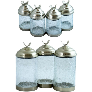 جا ادویه 7 پارچه سالینو مدل استوانه نیکل کد N-4055