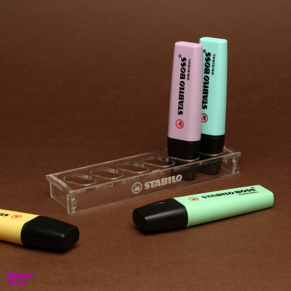 هایلایتر 6 رنگ پاستلی استابیلو مدل Boss Original به همراه استند