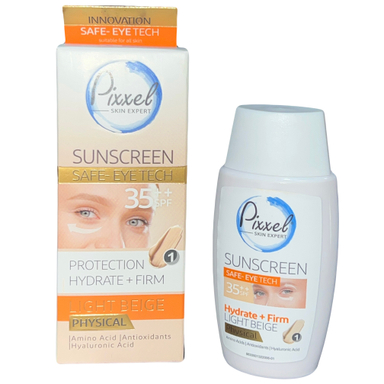 کرم ضد آفتاب دور چشم و صورت پیکسل مدل فیزیکال SPF35 رنگ بژ روشن حجم 50 میلی لیتر
