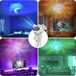 چراغ خواب مدل فضانورد کهکشانی اسپیکر دار کد 03 به همراه جاکلیدی مجموعه 2 عددی