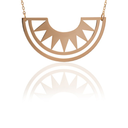 گردنبند طلا 18 عیار زنانه داریم طرح لیزری نیمه آفتاب