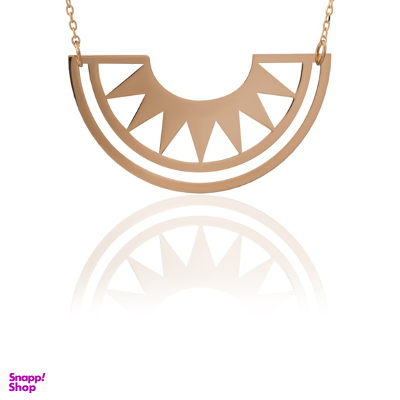 گردنبند طلا 18 عیار زنانه داریم طرح لیزری نیمه آفتاب