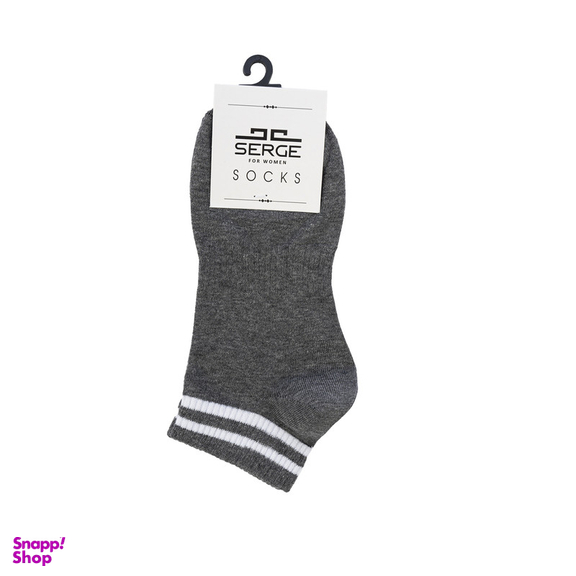 جوراب ساق کوتاه زنانه سرژه مدل 255161 رنگ طوسی