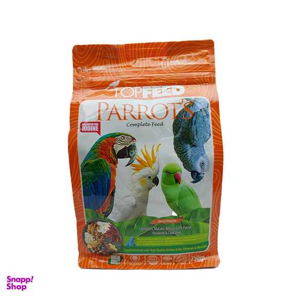 غدا خشک طوطی سانان تاپ فید مدل parrot وزن 750 گرم