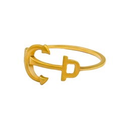 انگشتر طلا 18 عیار زنانه گلد گالری لیبرا مدل لنگر سایز 55