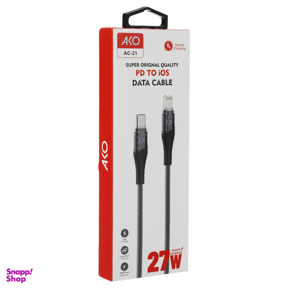 کابل تبدیل USB Type-C به لایتنینگ آکو مدل AC-21 طول 1 متر