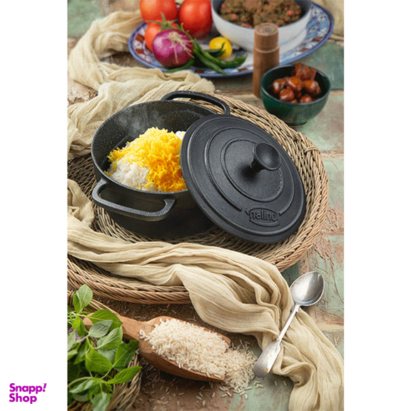 قابلمه چدن نالینو مدل درب چدن سایز 18