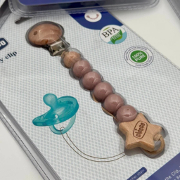 بند پستانک چوبی چیکو مدل wooden clipper