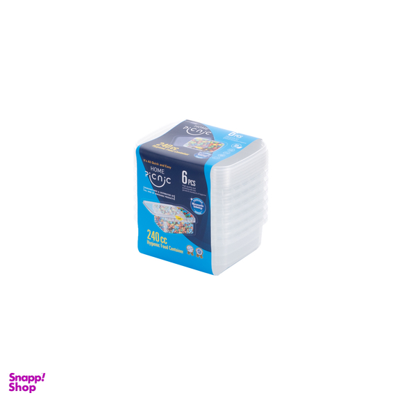 ظرف یکبار مصرف طب پلاستیک مدل 240CC بسته بندی 6 عددی