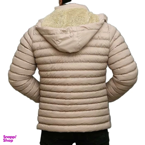 کاپشن مردانه سارزی طرح کلمبیا لوگو مشکی رنگ کرم