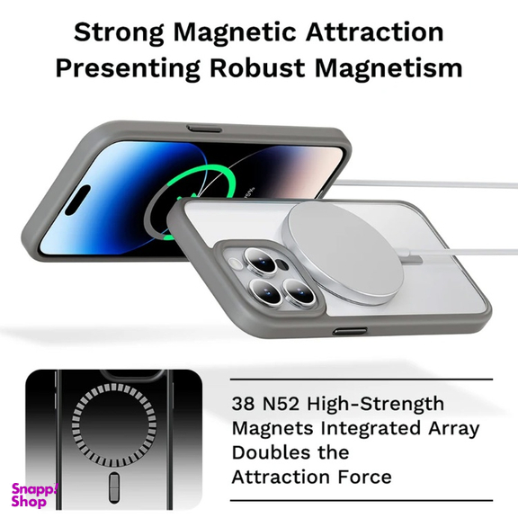 کاور گوشی موبایل مدل Magsafe کد MB مناسب اپل iPhone 16 به همراه محافظ صفحه نمایش AntiStatic